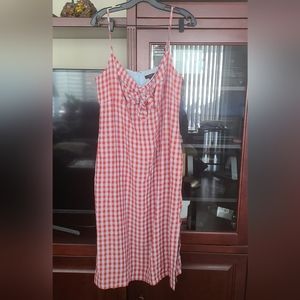 J Crew plaid long spaghetti strap sundress size 12 NWT